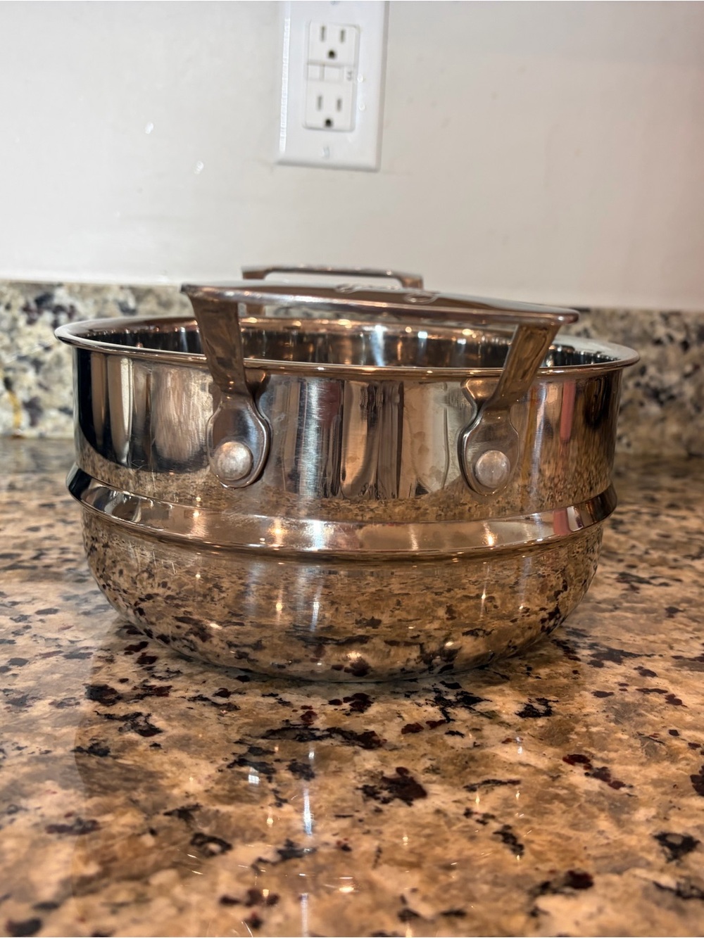 Emeril Lagasse stainless steel steamer insert 4inches by 8 inches - Picture 7 of 9